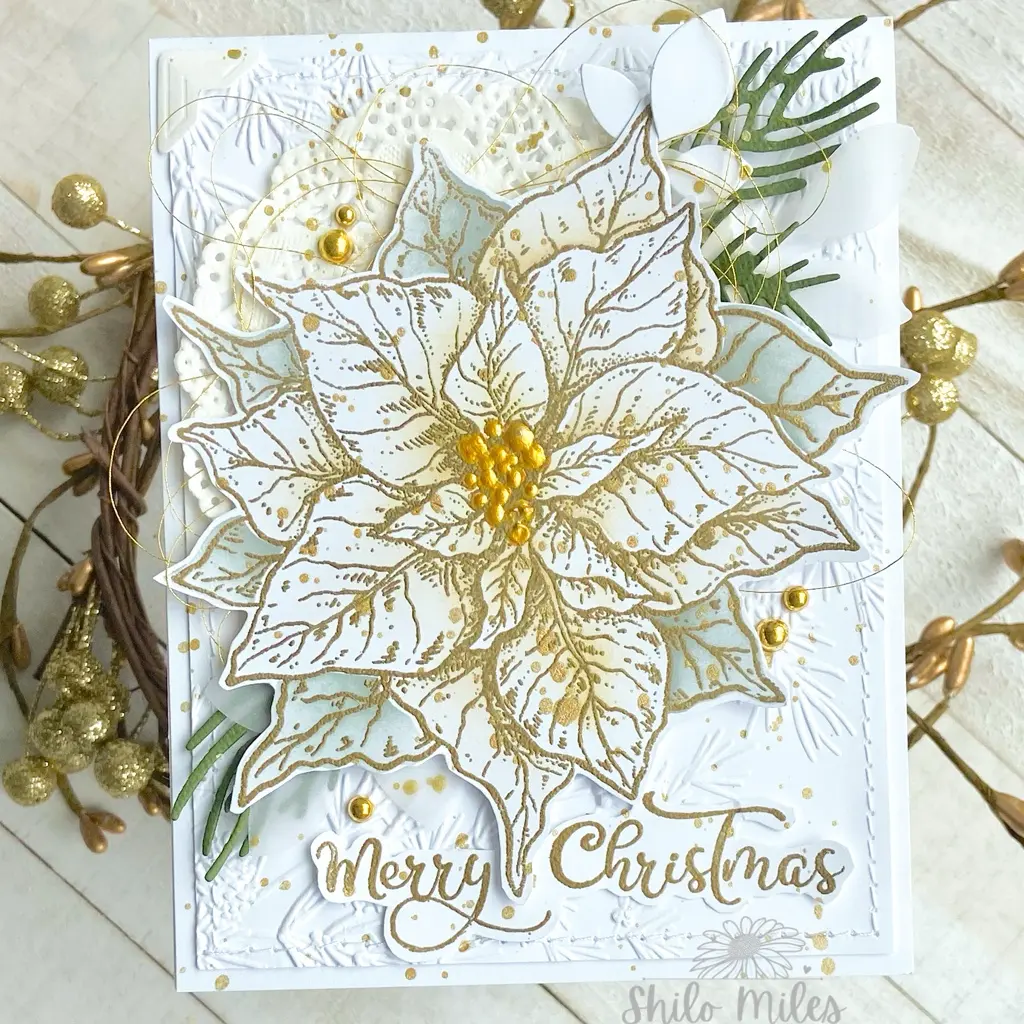 Merry Christmas Poinsettias