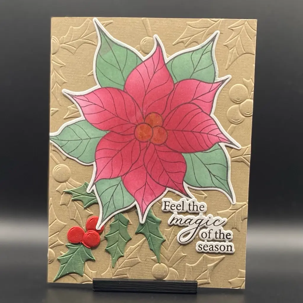 Peaceful Poinsettia and Jolly Holly embossing folder
