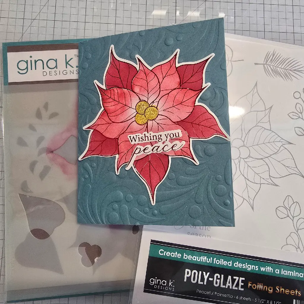 Peaceful Poinsettia poly-glaze