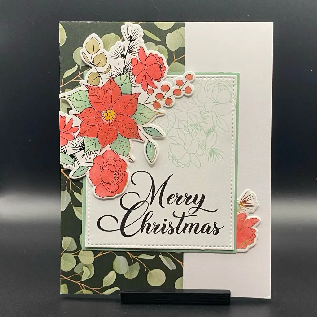 flowers on pattern paper
