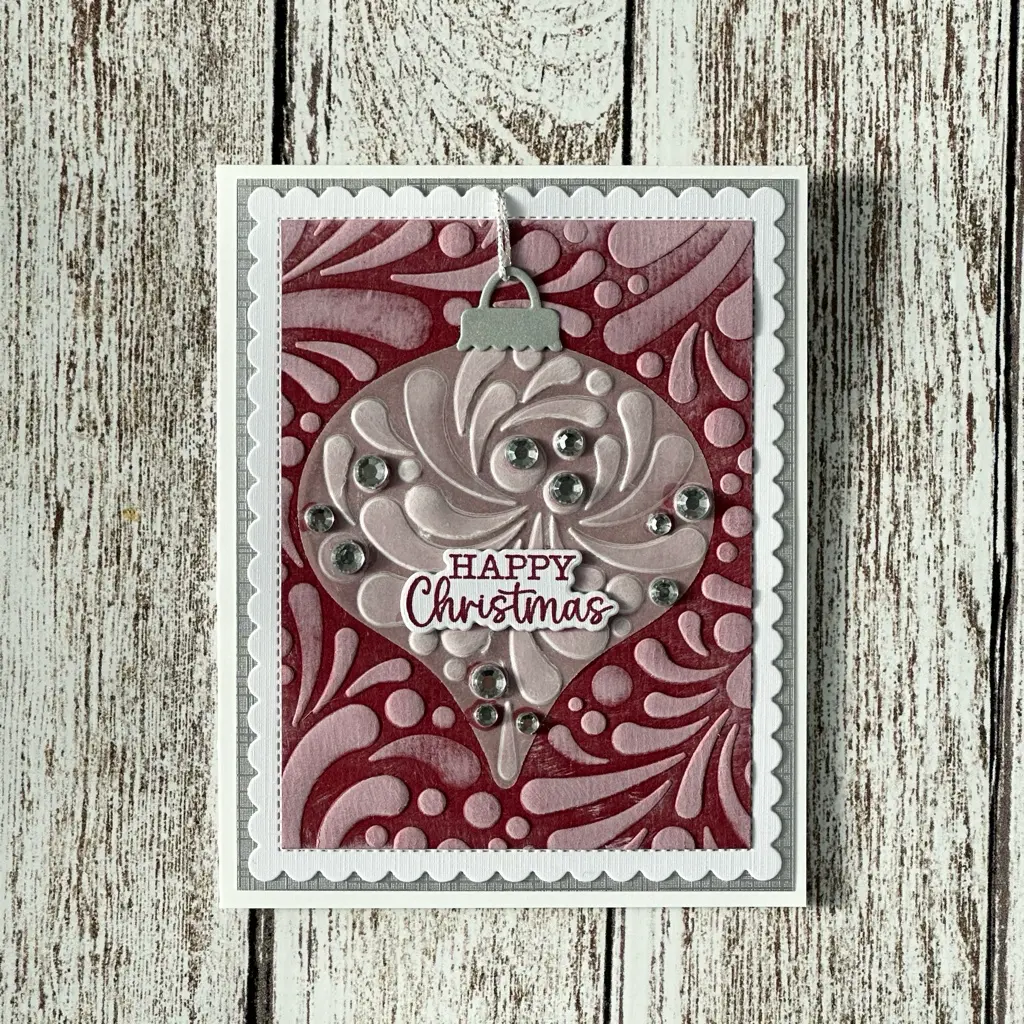 Ornament on red