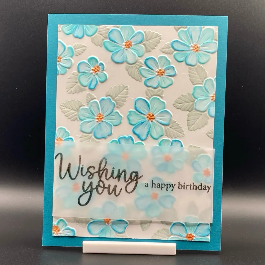 Dainty Flower Field birthday card