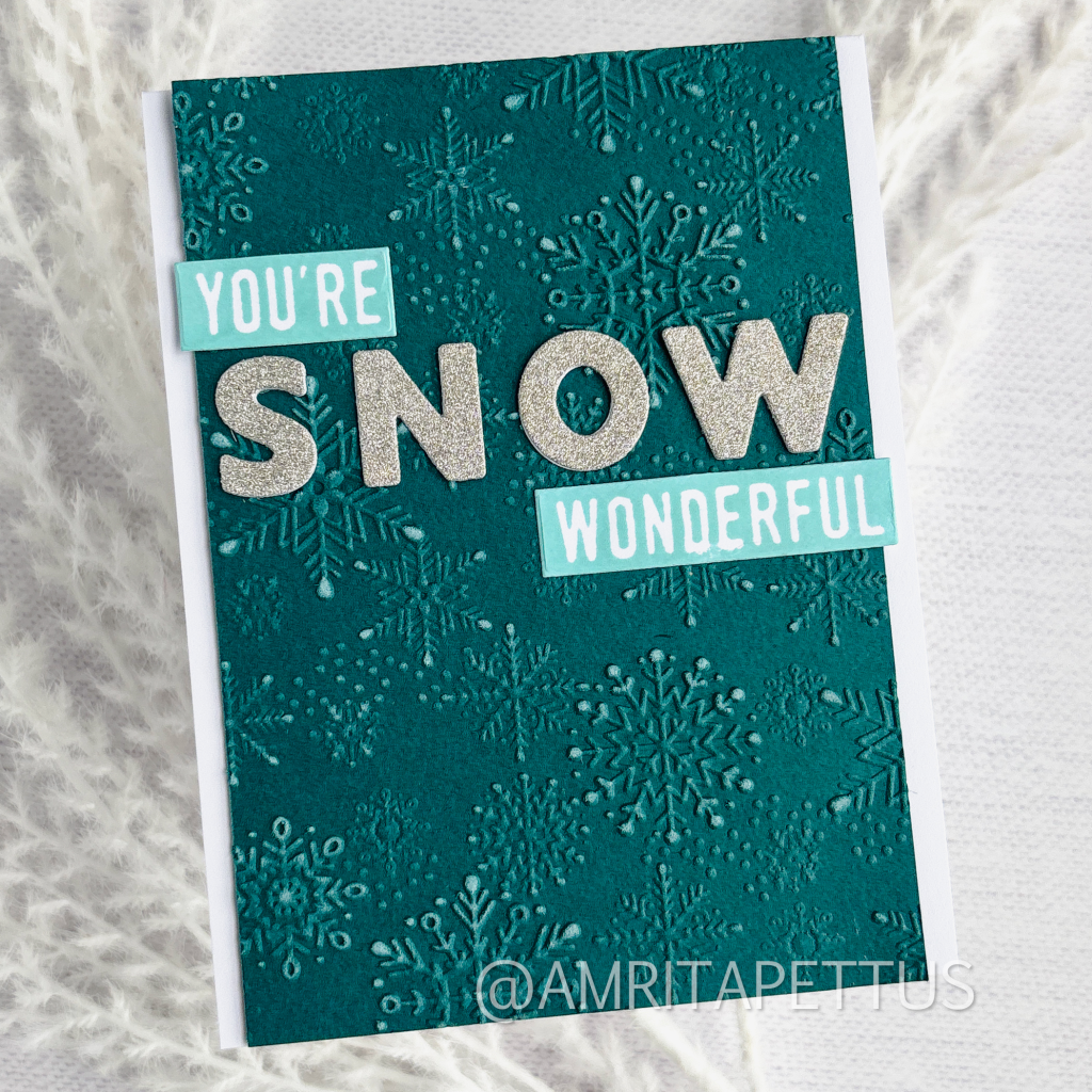 you're snow wonderful teal