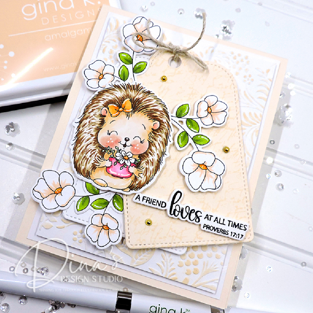 Hedgehog Tag Card