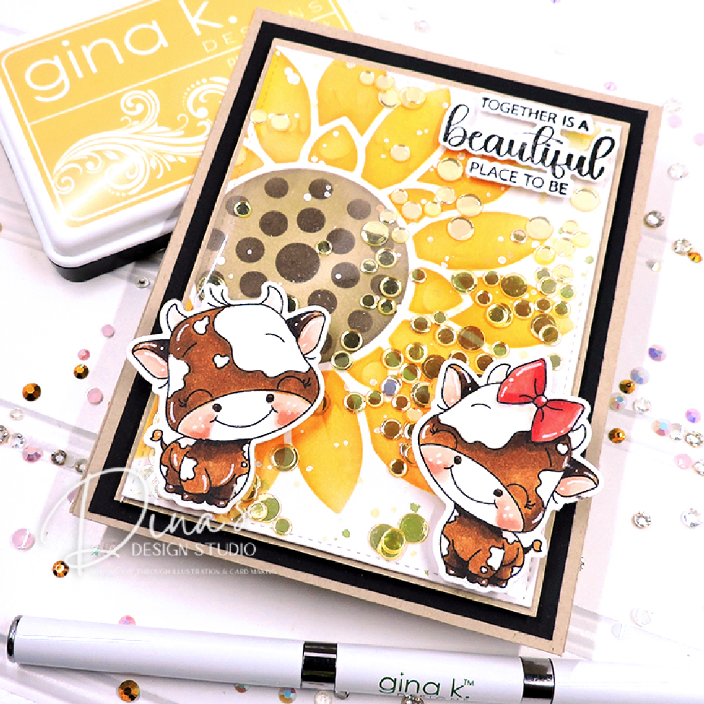 Freindly Sunflower Shaker Card