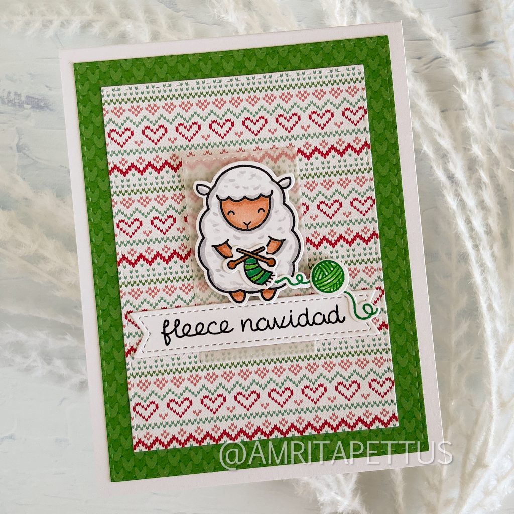fleece navidad sheep Lawn Fawn