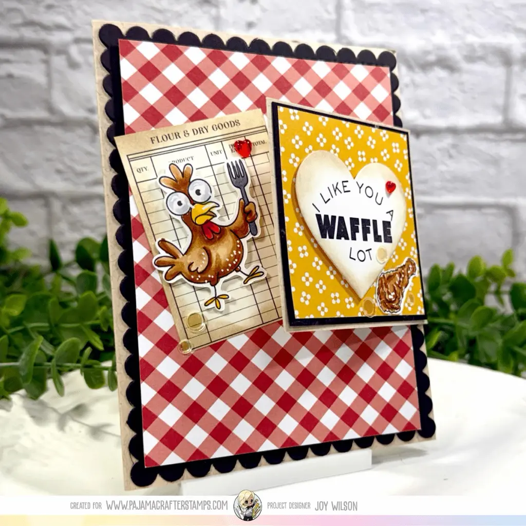 Chicken n Waffle Joy Fold Card