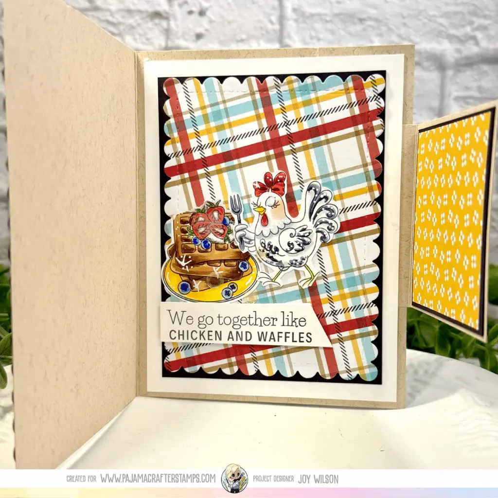 Chicken n Waffle Joy Fold Card