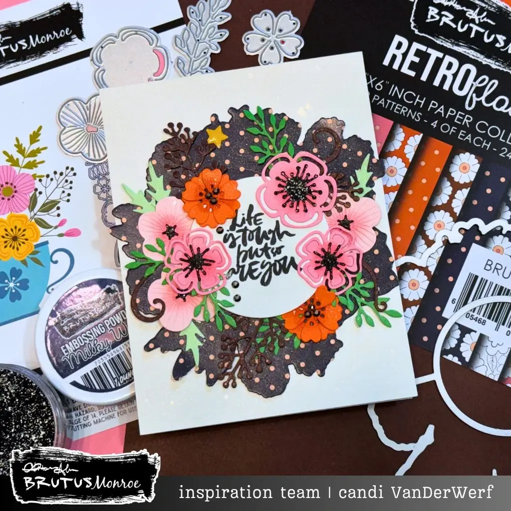 Retro Flower Wreath
