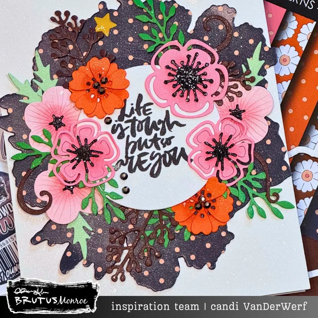 Retro Flower Wreath