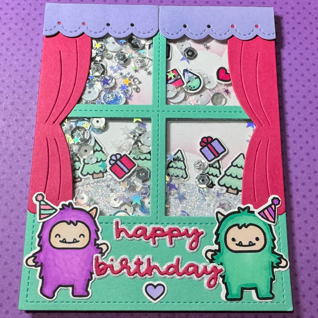 Labubu-Inspired Birthday Card