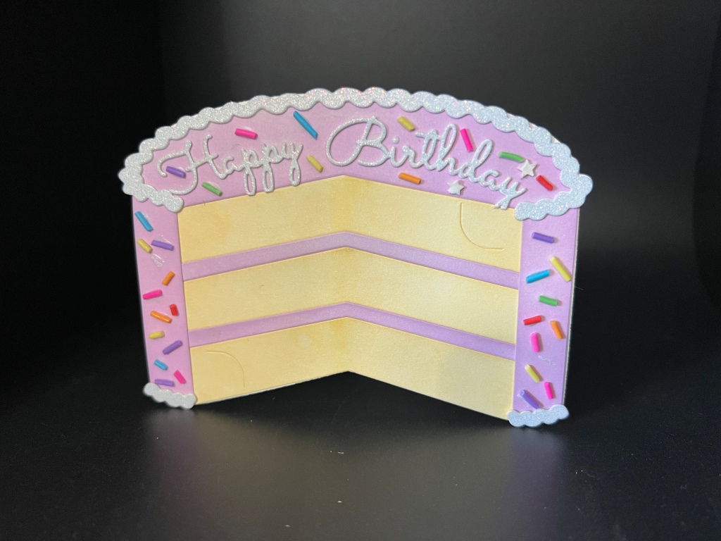 Shaped birthday cake card