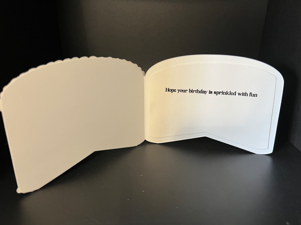 Shaped birthday cake card