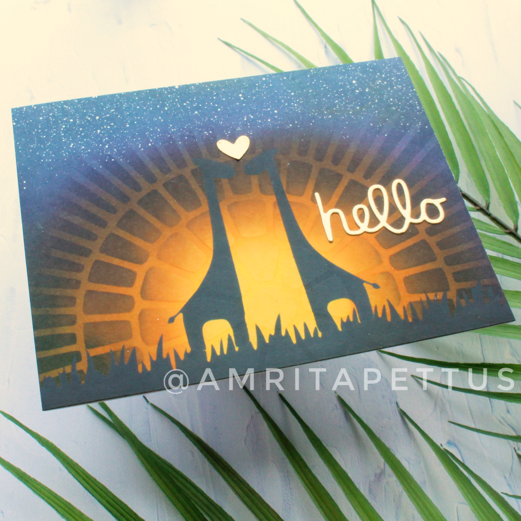giraffe love sunset ACLD