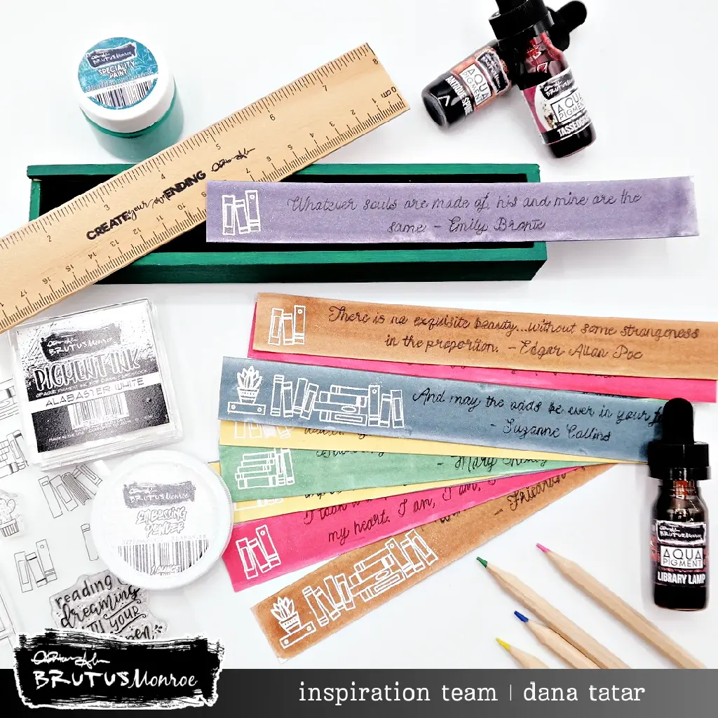 Book Quotes Bookmarks + Case
