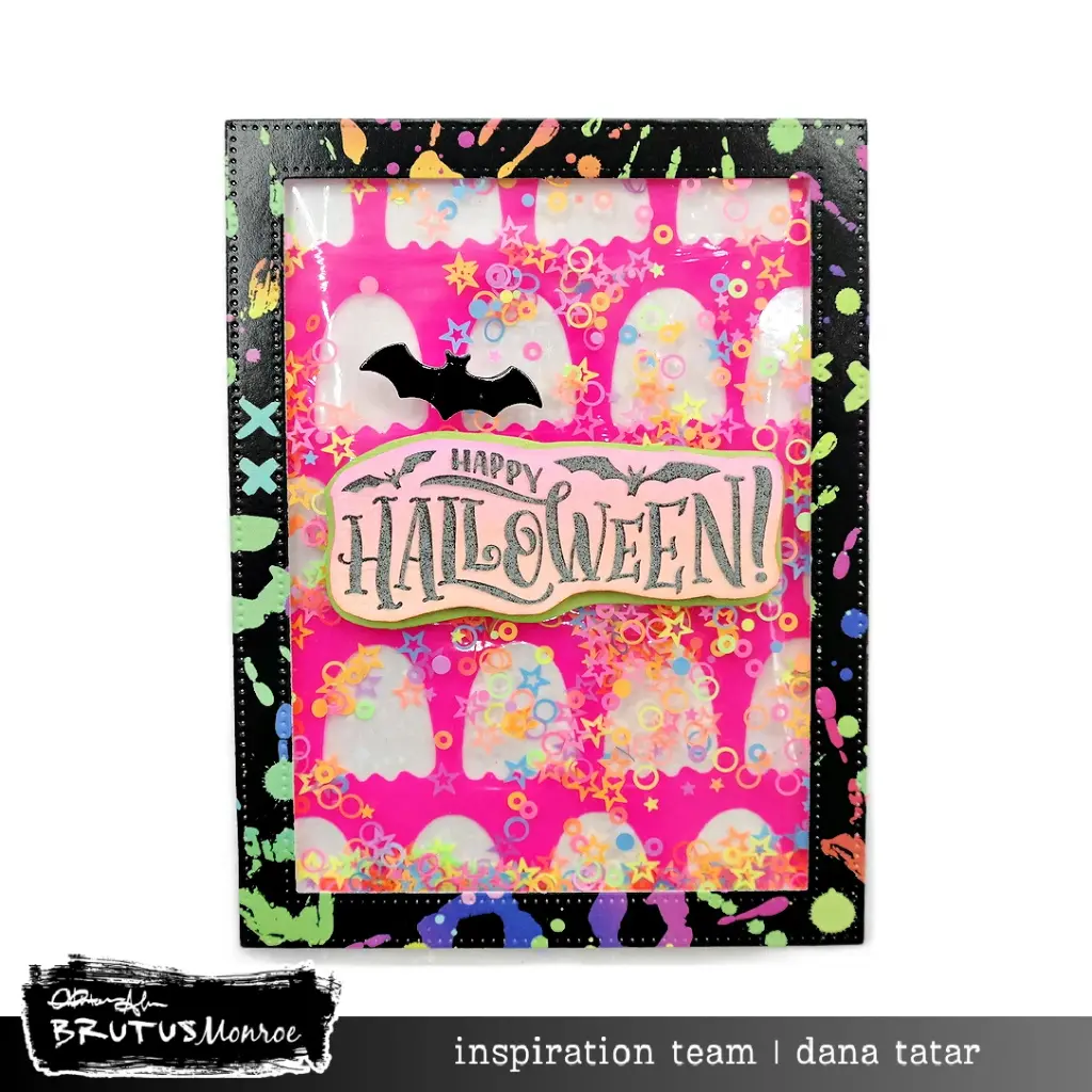 Halloween Glow Neon Shaker Card Set