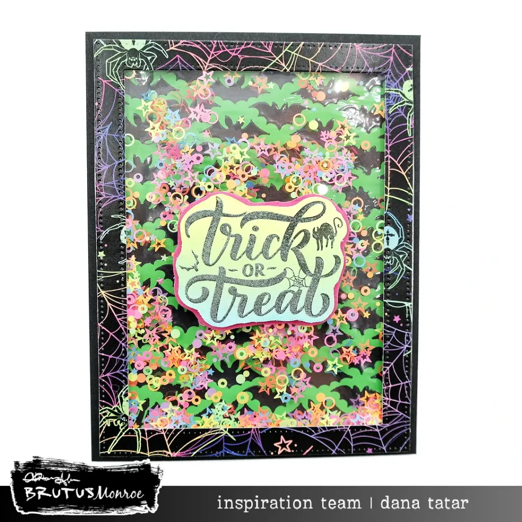 Halloween Glow Neon Shaker Card Set