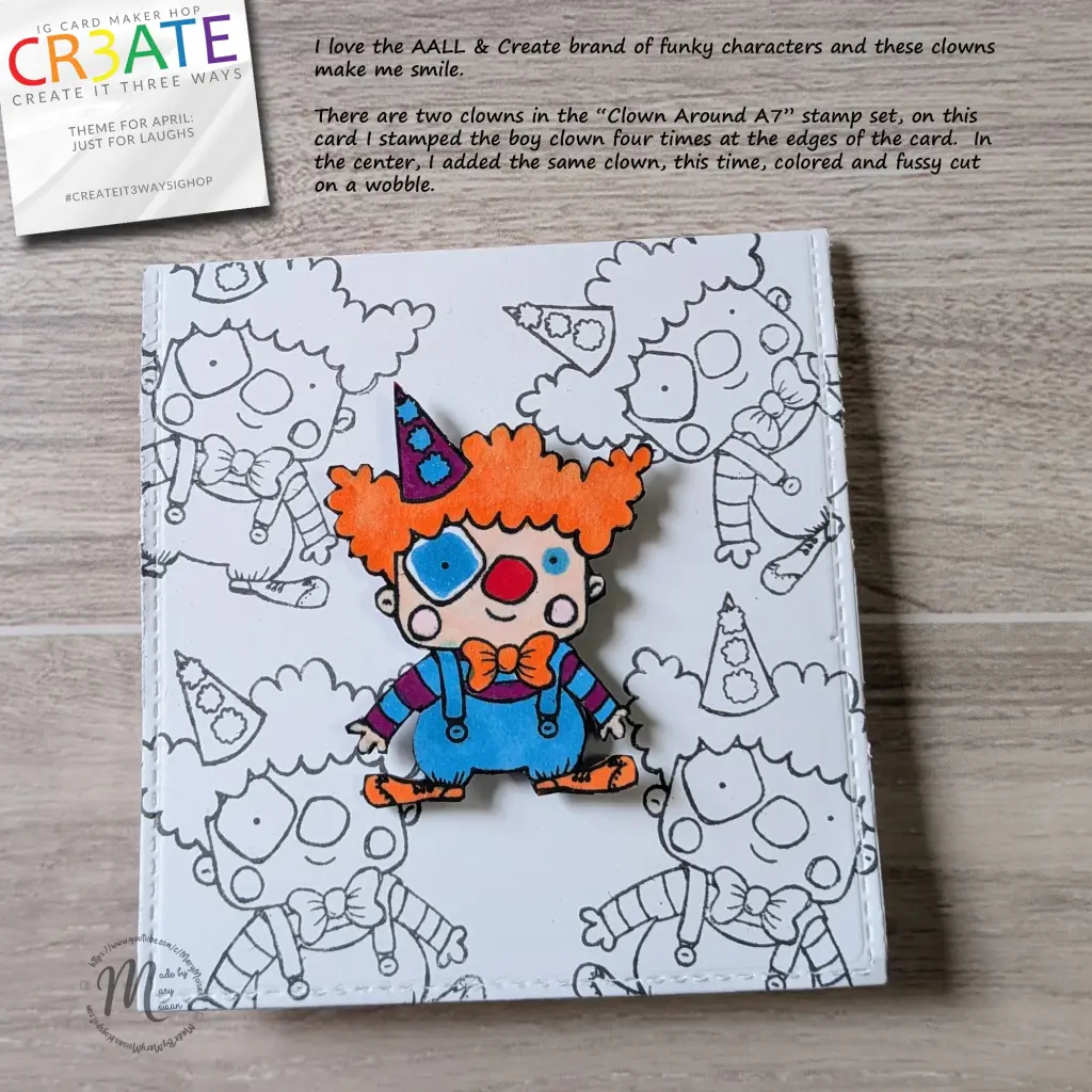 Boy Clown - AALL & Create Clown Around A7 stamp set