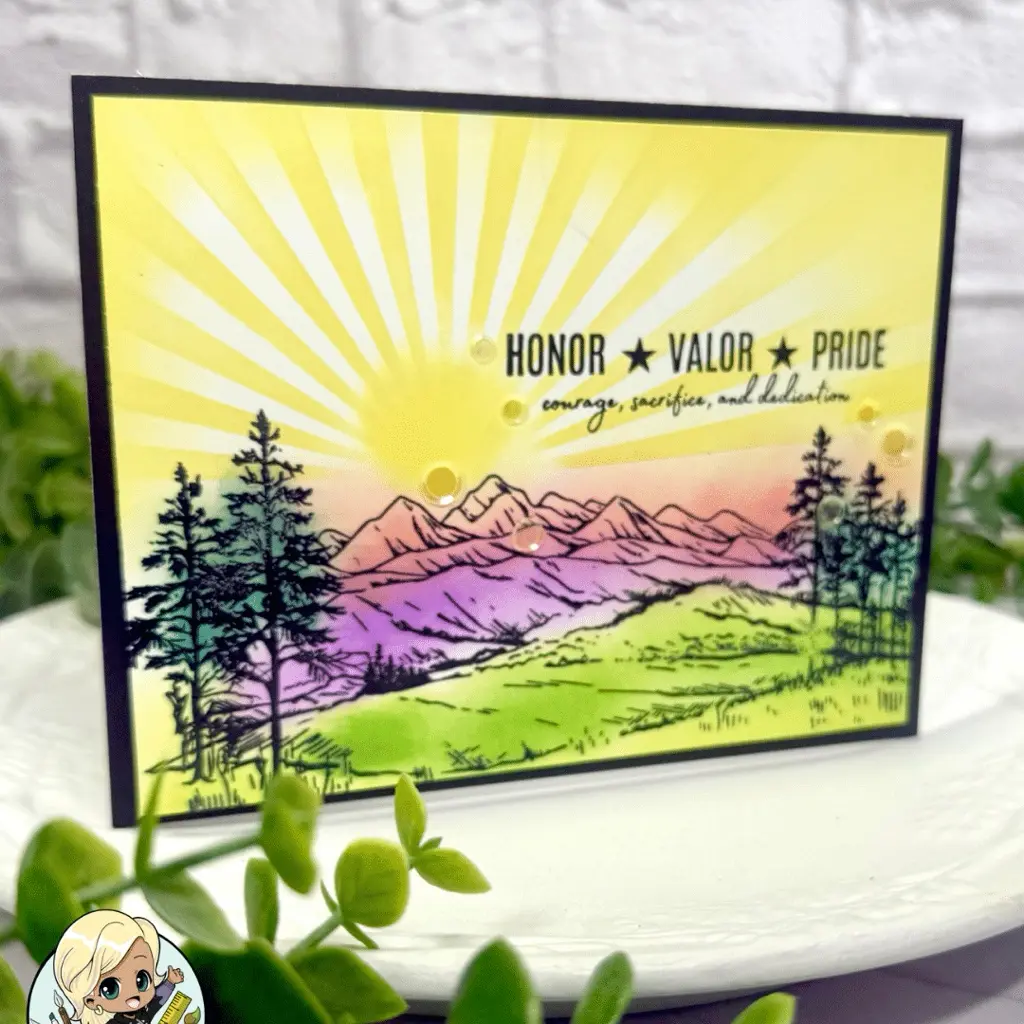Honor, Valor, Pride: A Majestic Patriotic Scene with Pajama Crafter Stamps