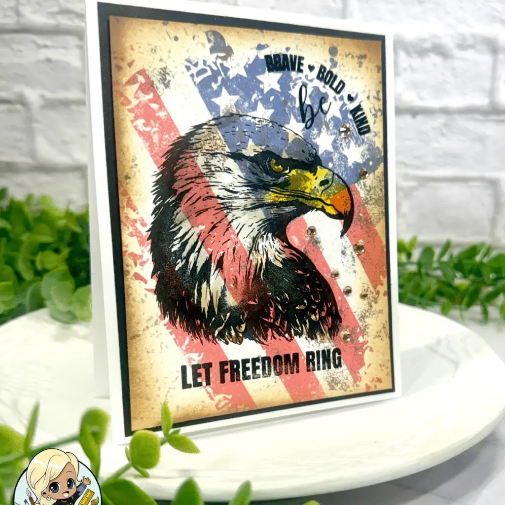Let Freedom Ring: Bold Patriotic Stamping with a Bald Eagle