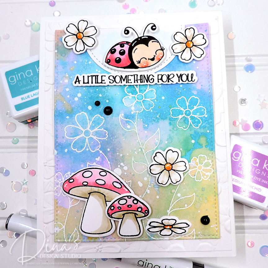 Mixed Media Ladybug Garden