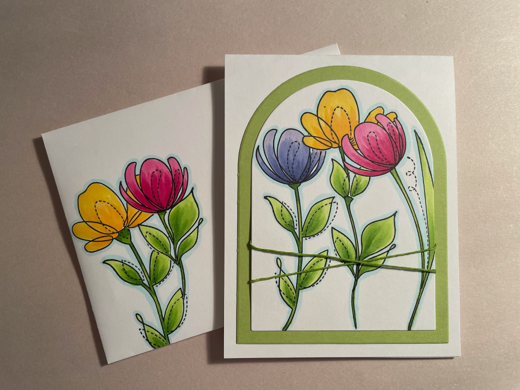 elegant flowers shaker cards