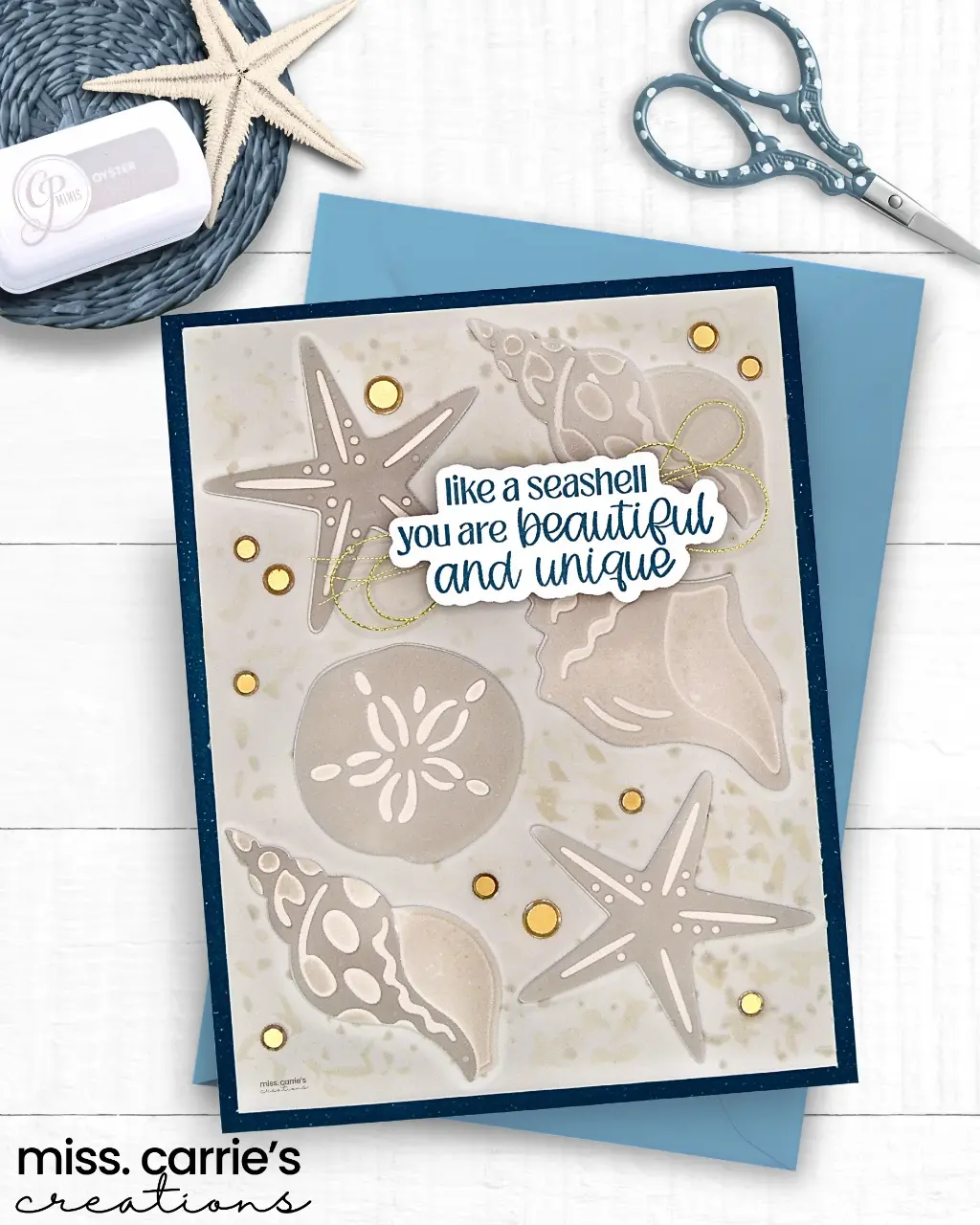 You are Beautiful & Unique | Seashell Card
