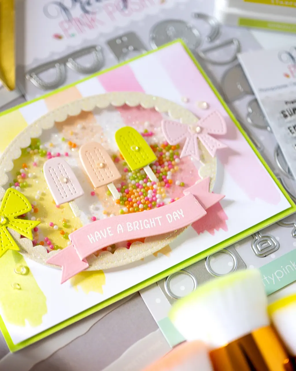 Pastel Popsicle shaker card