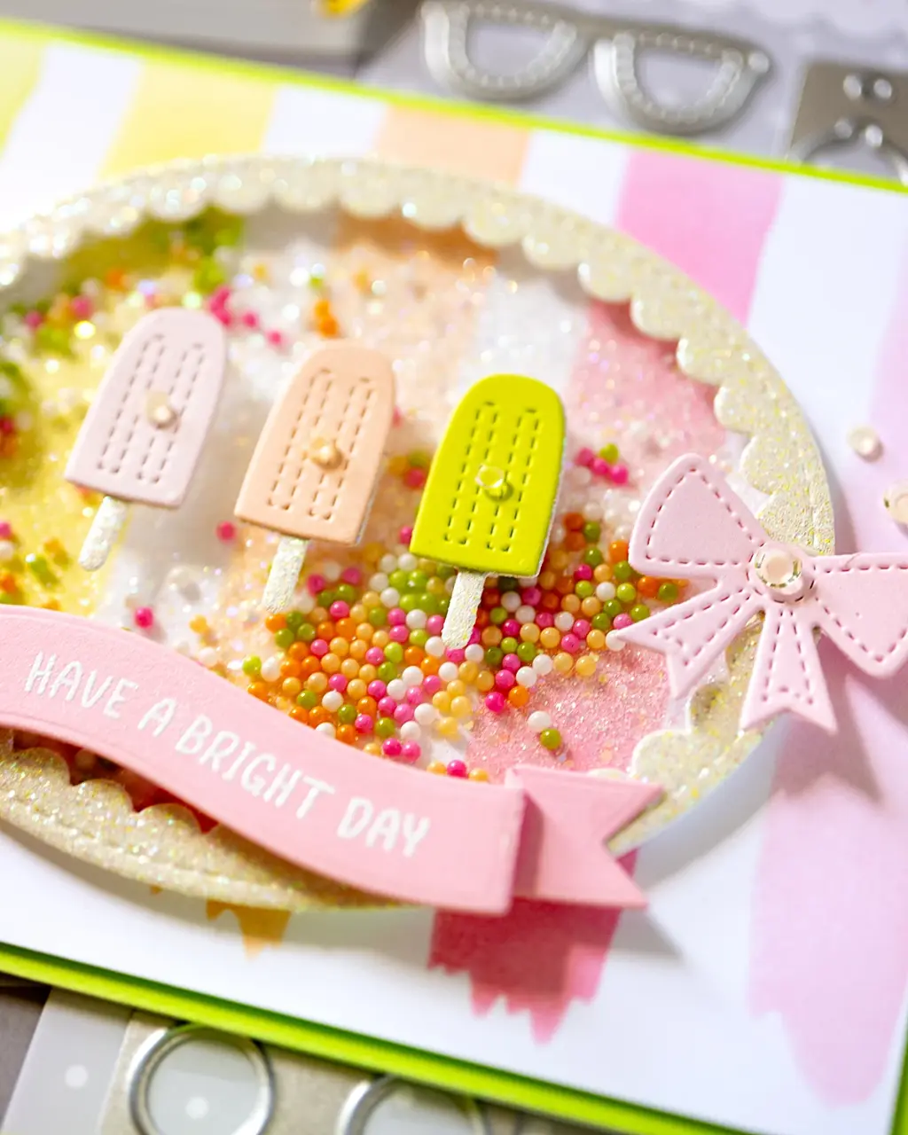 Pastel Popsicle shaker card
