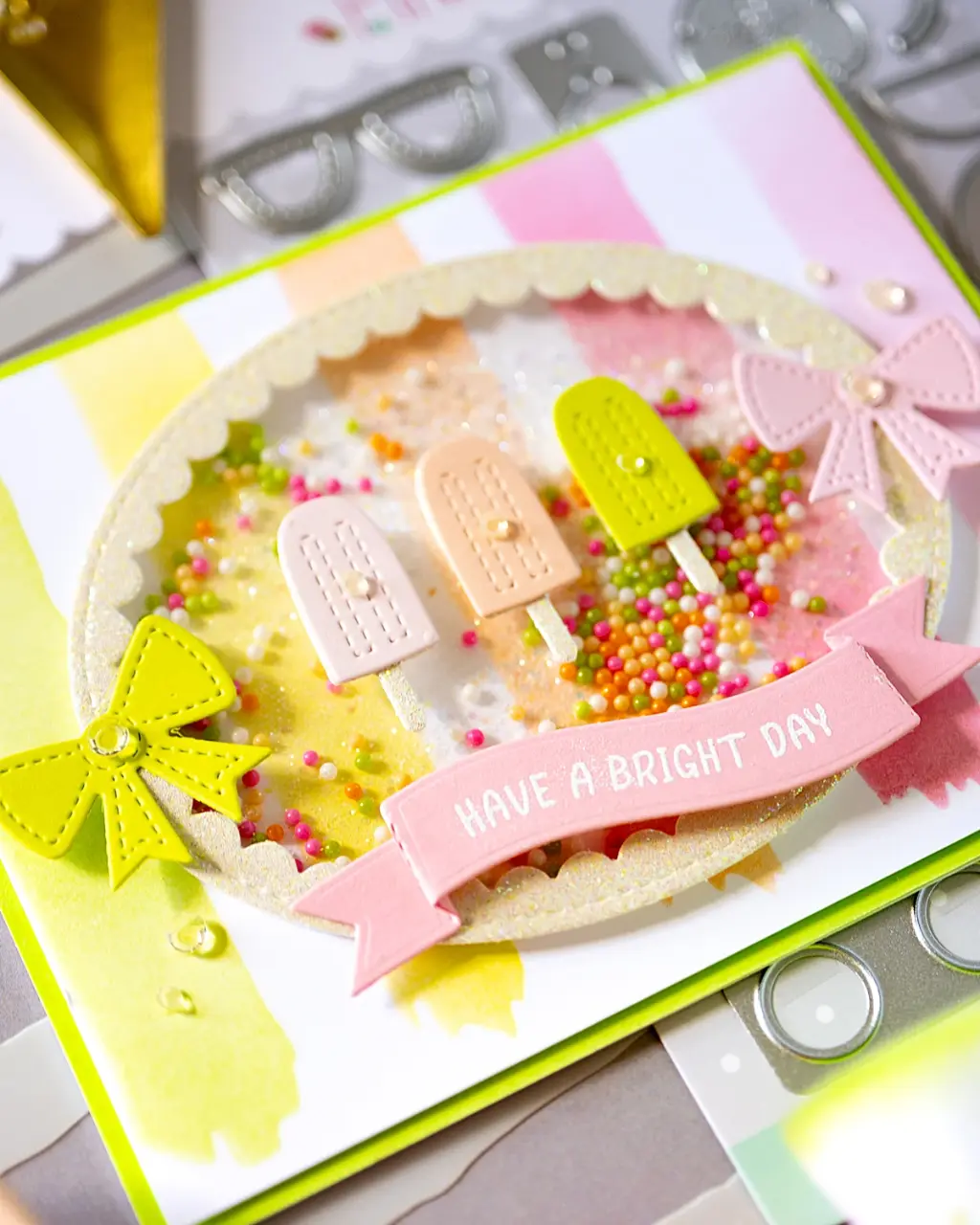 Pastel Popsicle shaker card