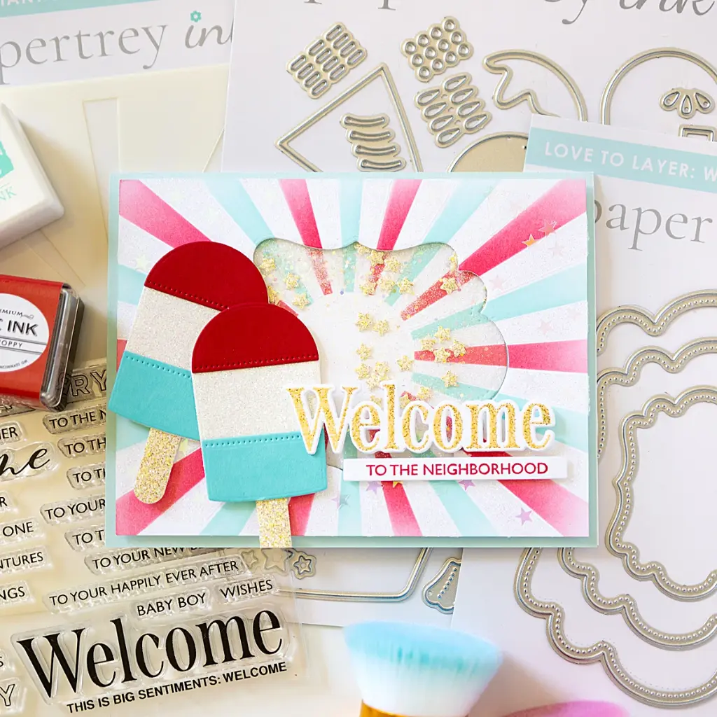 Rocket Popsicle shaker card