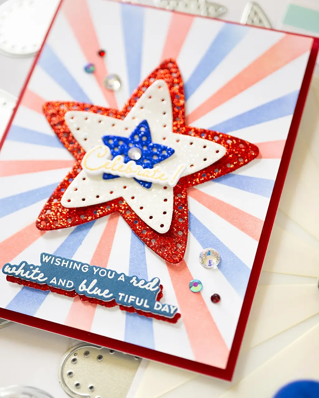 Starry Skies Patriotic card