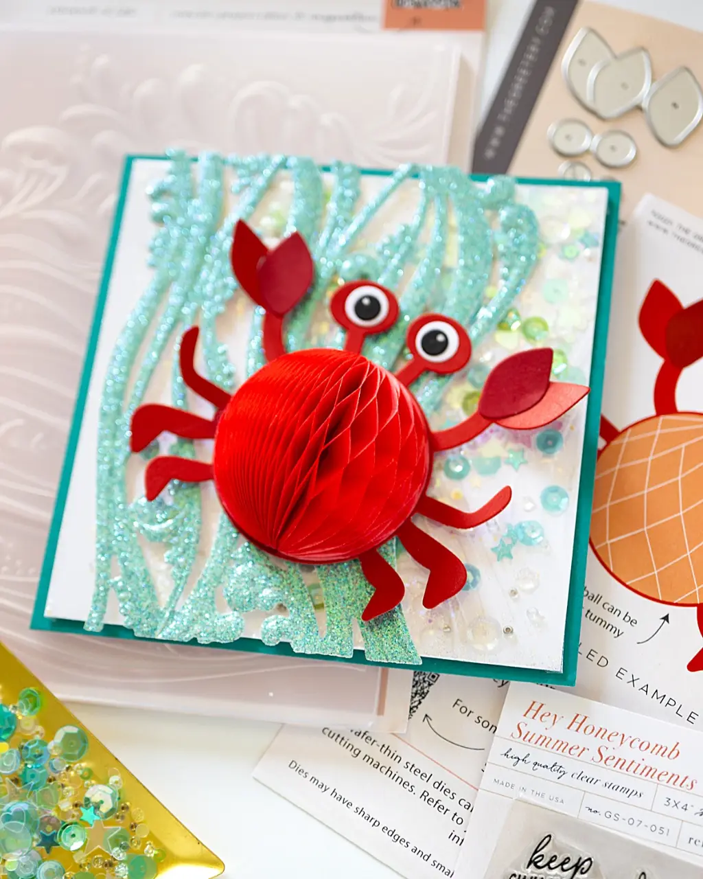 Crabby but Cute shaker card