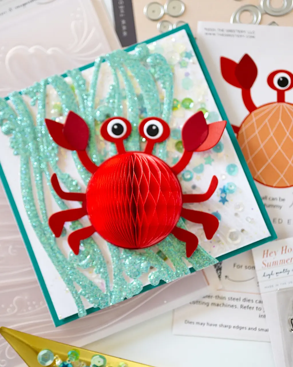 Crabby but Cute shaker card