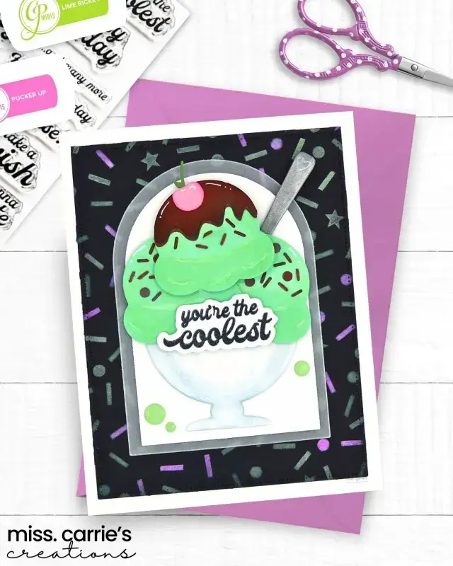 Minty Ice Cream Vibes Card