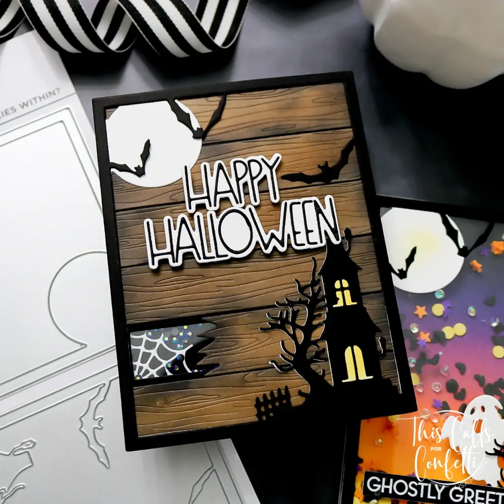 Haunted Floorboards Halloween Scene Card