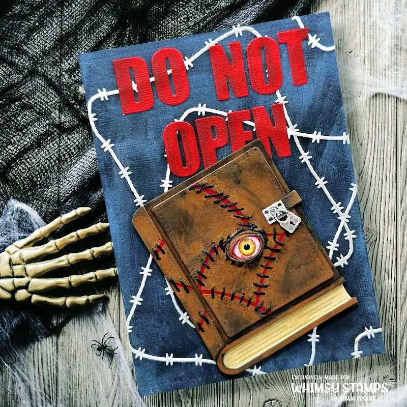 Spooky book card
