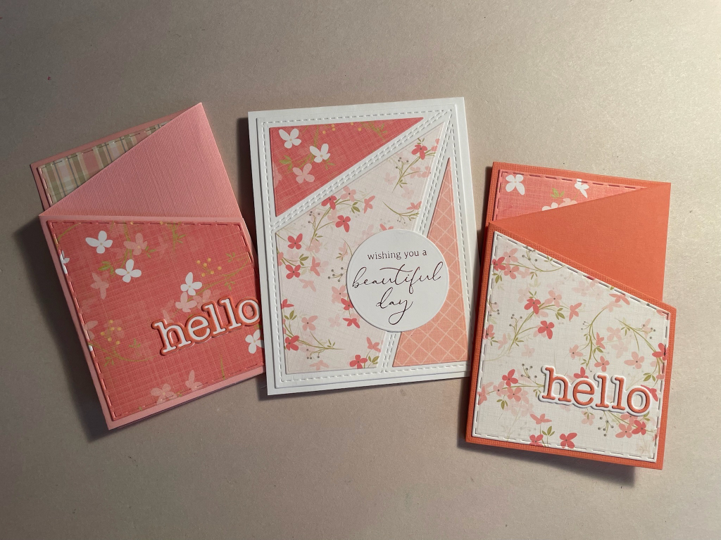 using up patterned paper
