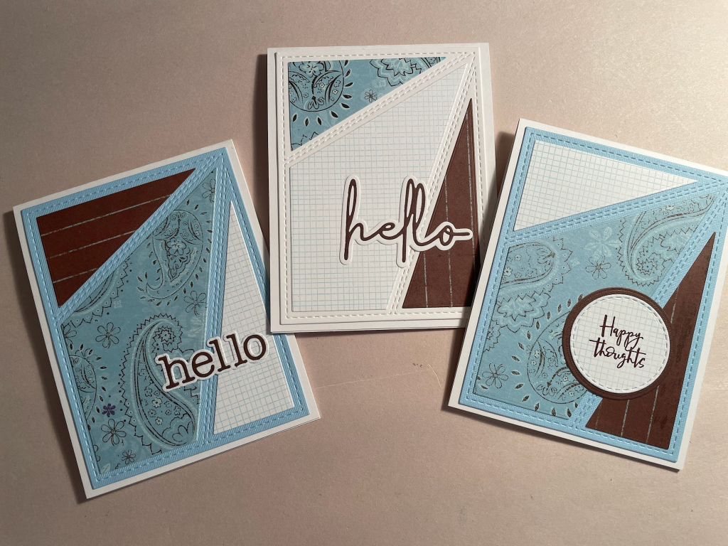 using up patterned paper