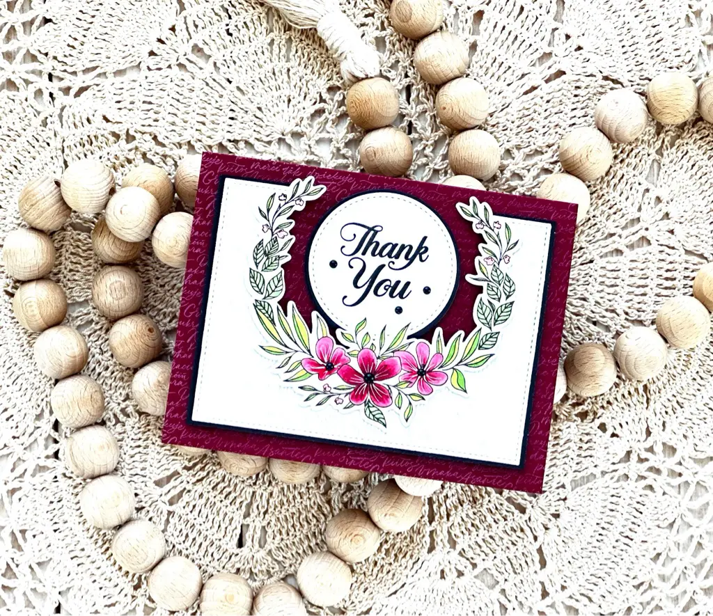 Floral wreath - thanks