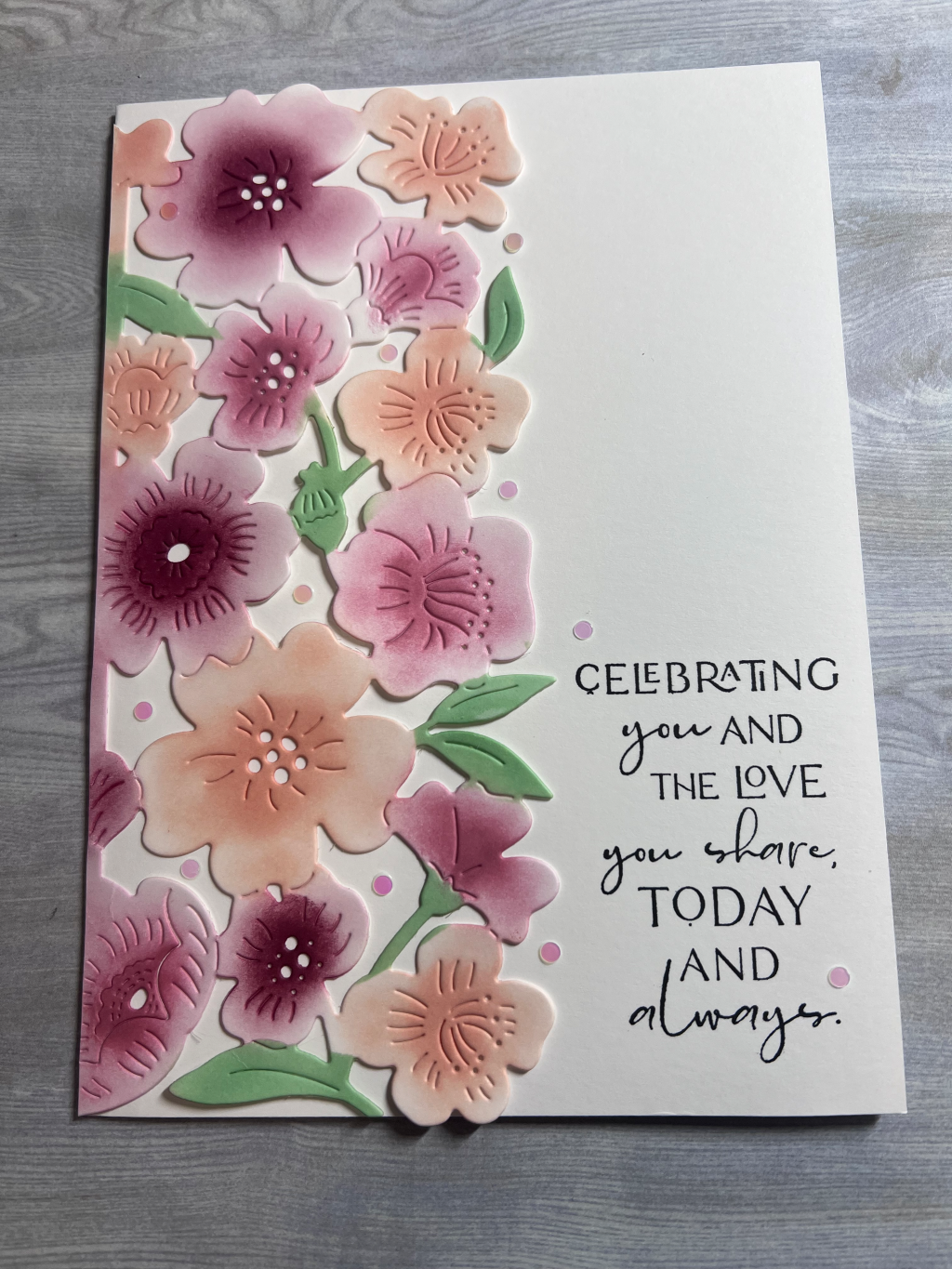 Floral Embrace Wedding Card