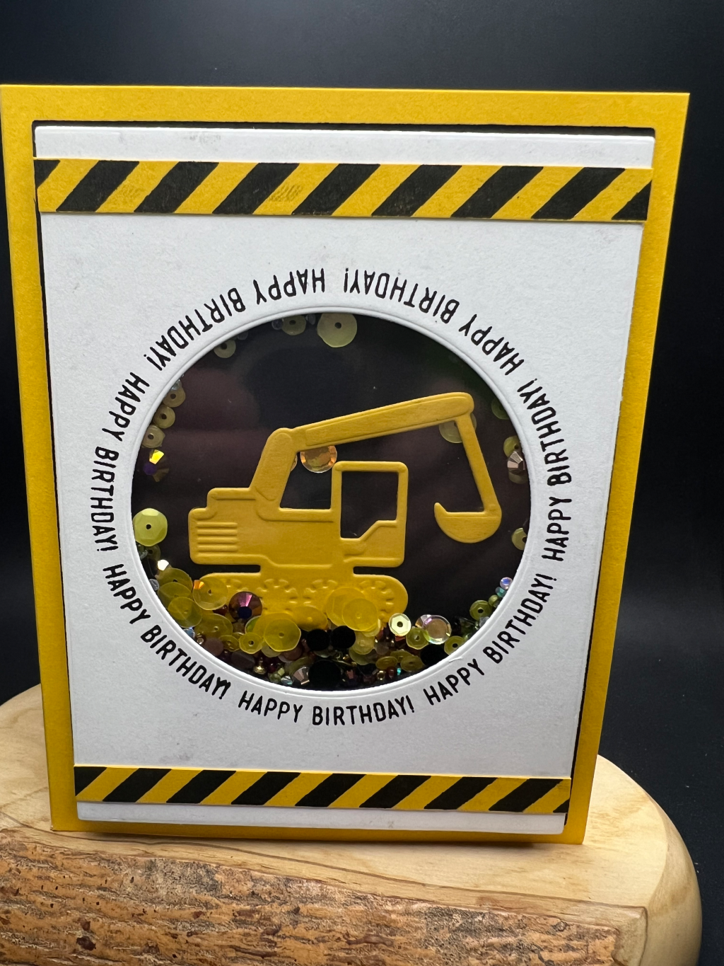 construction birthday shaker