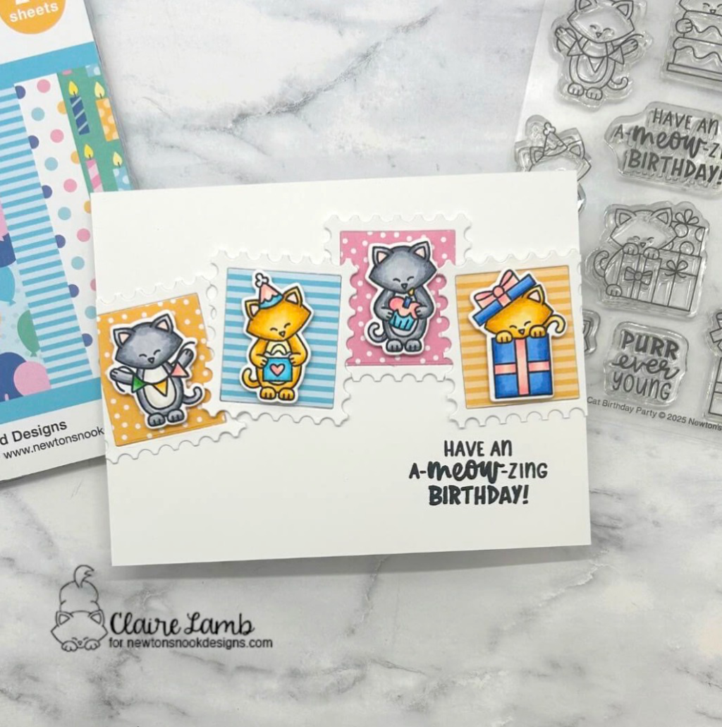 Birthday Cats Postage Card