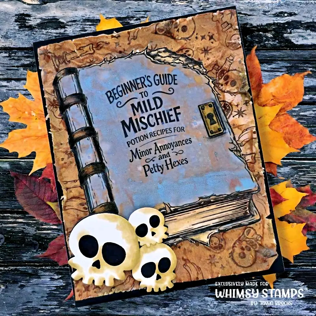 Grungy Spell book card