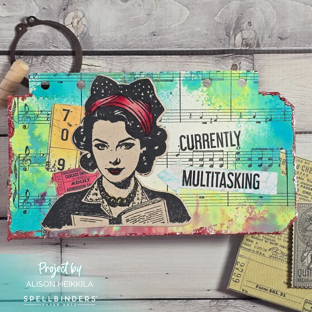 Simple Collaged Tag Using the Turn the Page Collection