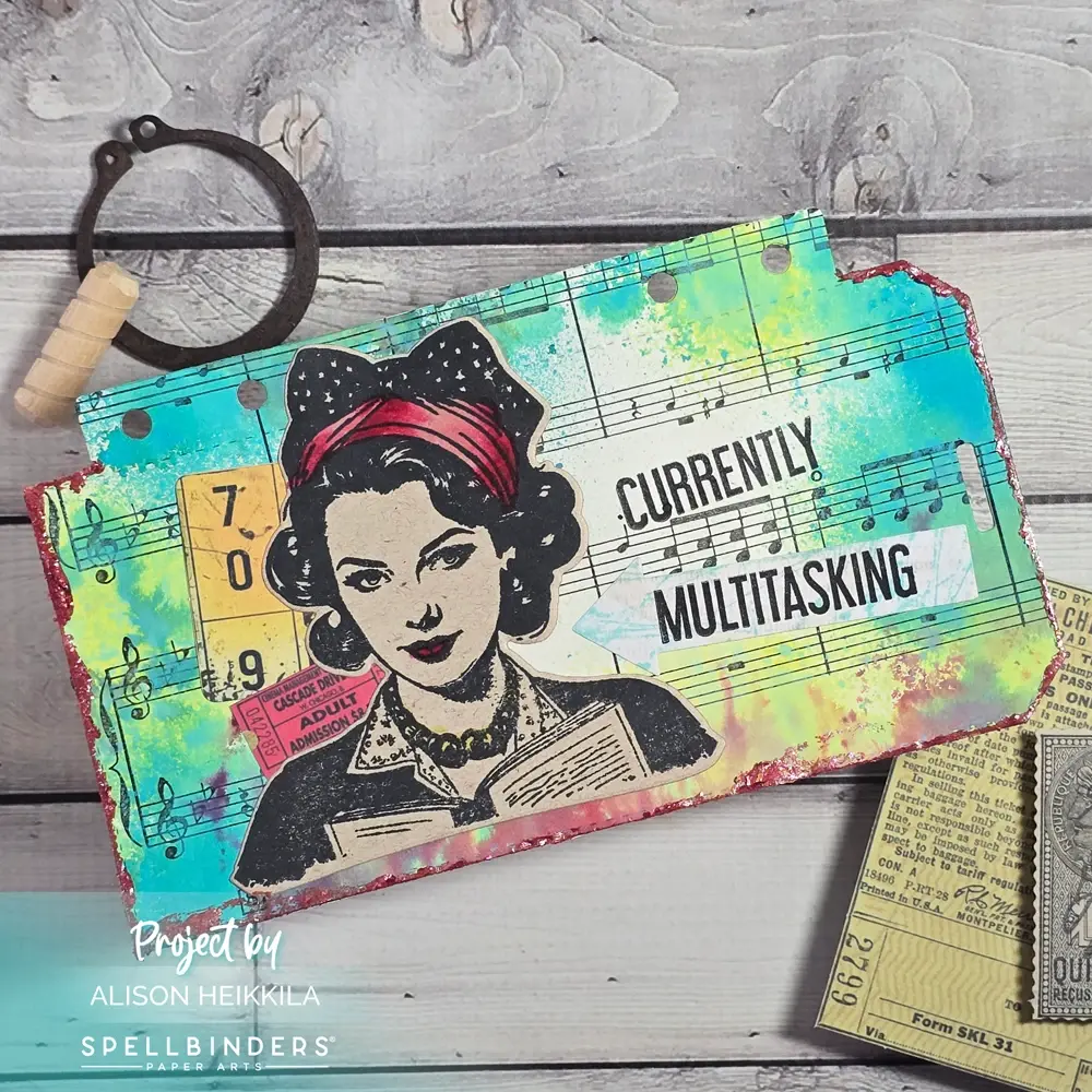 Simple Collaged Tag Using the Turn the Page Collection