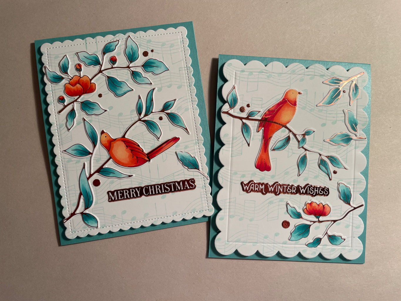 Songbirds on Branches - Christmas