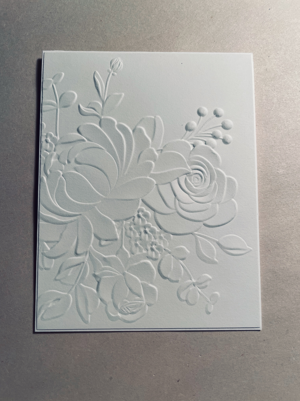 Dahlia and Roses -- embossing folder