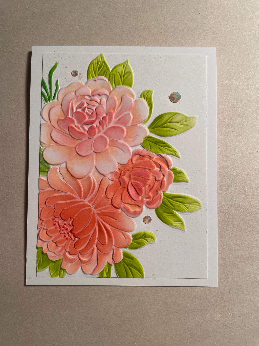Camelia Cluster -- embossing folder