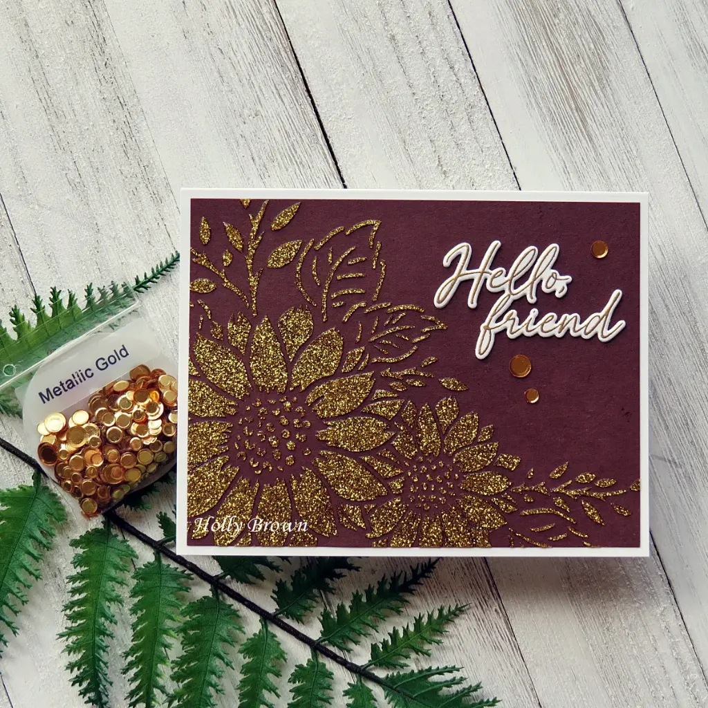 Gold Glitter Sunflowers